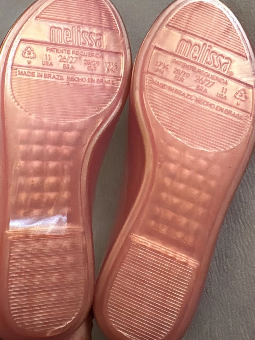 Mini Melissa Pink Sweet Love Ballerina Flats